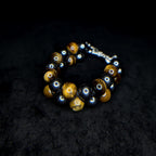 Tiger eye and hematite double row bracelet