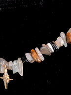 Witchy moonstone tiger eye and hematite choker