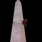 Gothic garnet and white topaz ring size 7 | 925 sterling silver *Seconds*