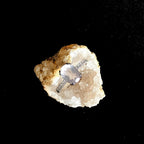 Large natural pink quartz and white topaz ring | 925 sterling silver