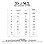 Statement garnet and white topaz ring | 925 Sterling Silver