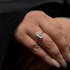 Marquise rainbow moonstone ring | 925 Sterling Silver