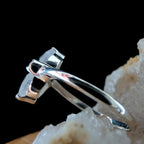 Marquise rainbow moonstone ring | 925 Sterling Silver