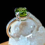 August birthstone peridot ring | 925 Sterling Silver