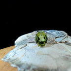 August birthstone peridot ring | 925 Sterling Silver