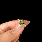 August birthstone peridot ring | 925 Sterling Silver