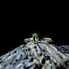 Minimalist peridot stacking ring | 925 Sterling Silver