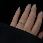 Minimalist peridot stacking ring | 925 Sterling Silver