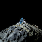 Minimalist natural blue topaz ring | 925 Sterling Silver