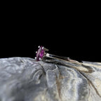 Minimalist rhodolite garnet ring | 925 Sterling Silver
