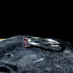 Minimalist rhodolite garnet ring | 925 Sterling Silver