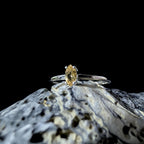 Minimalist natural citrine ring | 925 Sterling Silver