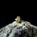 Minimalist natural citrine ring | 925 Sterling Silver