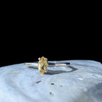 Minimalist natural citrine ring | 925 Sterling Silver