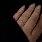 Minimalist natural citrine ring | 925 Sterling Silver