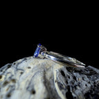 Minimalist natural tanzanite ring | 925 Sterling Silver