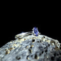 Minimalist natural tanzanite ring | 925 Sterling Silver