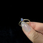 Minimalist natural tanzanite ring | 925 Sterling Silver