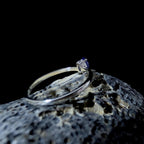 Minimalist natural tanzanite ring | 925 Sterling Silver