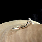 White topaz stacking enhancer ring | 925 Sterling Silver