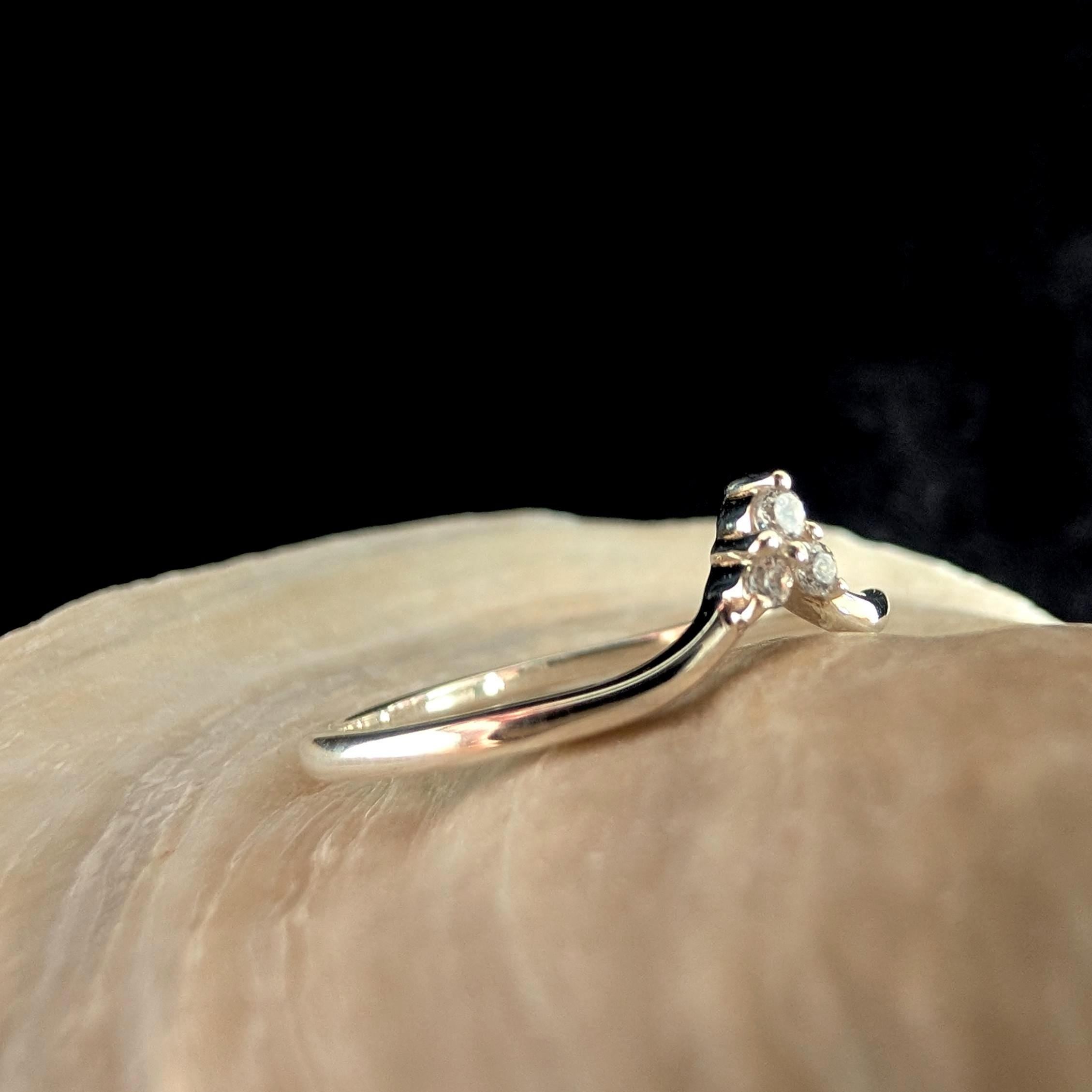 White topaz stacking enhancer ring | 925 Sterling Silver