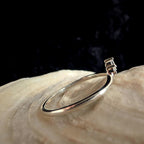 White topaz stacking enhancer ring | 925 Sterling Silver