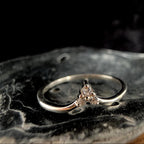 White topaz stacking enhancer ring | 925 Sterling Silver