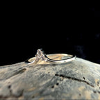 White topaz stacking enhancer ring | 925 Sterling Silver
