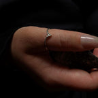White topaz stacking enhancer ring | 925 Sterling Silver