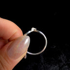 White topaz stacking enhancer ring | 925 Sterling Silver