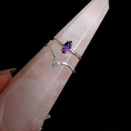 White topaz stacking enhancer ring | 925 Sterling Silver