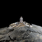 White topaz stacking enhancer ring | 925 Sterling Silver
