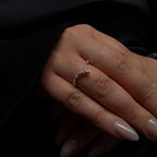 White topaz stacking enhancer ring | 925 Sterling Silver
