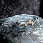 White topaz stacking enhancer ring | 925 Sterling Silver