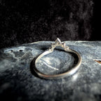 White topaz stacking enhancer ring | 925 Sterling Silver
