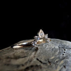 White topaz stacking enhancer ring | 925 Sterling Silver
