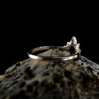 White topaz stacking enhancer ring | 925 Sterling Silver
