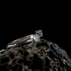 Dainty rainbow moonstone ring | 925 Sterling Silver