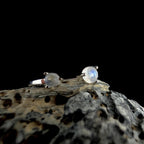 Dainty rainbow moonstone ring | 925 Sterling Silver