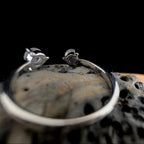 Dainty rainbow moonstone ring | 925 Sterling Silver