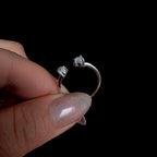 Dainty rainbow moonstone ring | 925 Sterling Silver
