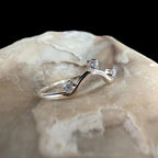 White topaz stacking enhancer ring | 925 Sterling Silver