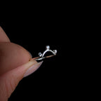 White topaz stacking enhancer ring | 925 Sterling Silver