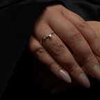 White topaz stacking enhancer ring | 925 Sterling Silver