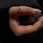 White topaz stacking enhancer ring | 925 Sterling Silver