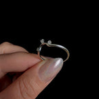 White topaz stacking enhancer ring | 925 Sterling Silver