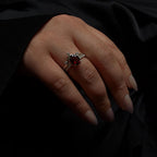 White topaz stacking enhancer ring | 925 Sterling Silver