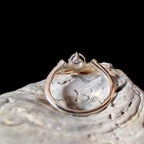 Statement rainbow moonstone & white topaz ring | 925 Sterling Silver