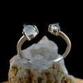 Dainty rainbow moonstone ring | 925 Sterling Silver