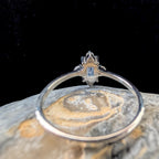 Large rainbow moonstone statement ring | 925 Sterling Silver